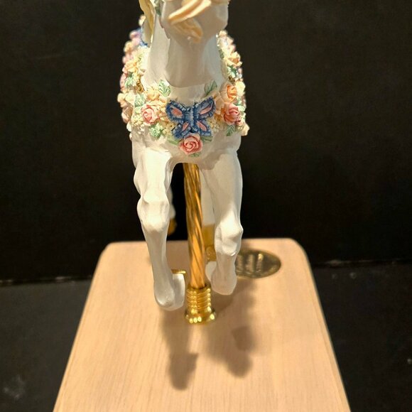 The San Francisco Music Box Company Butterfly Bouquet Carousel Horse 2 for sale - Picture 5 of 10